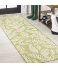 Nevis Palm Frond Green/Cream 2 ft. x 8 ft. Indoor/Outdoor Runner Rug