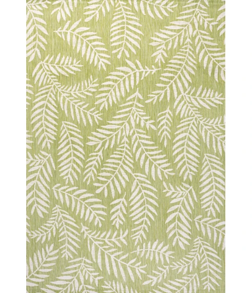 Nevis Palm Frond Green/Cream 8 ft. x 10 ft. Indoor/Outdoor Area Rug