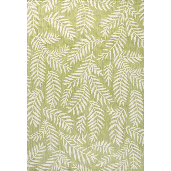 Nevis Palm Frond Green/Cream 8 ft. x 10 ft. Indoor/Outdoor Area Rug