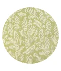 Nevis Palm Frond Green/Cream 5' Round Indoor/Outdoor Area Rug