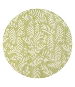 Jonathany Santa Monica SMB119D Green/Cream Area Rug 5 ft. 3 in. X 5 ft. 3 in. Round