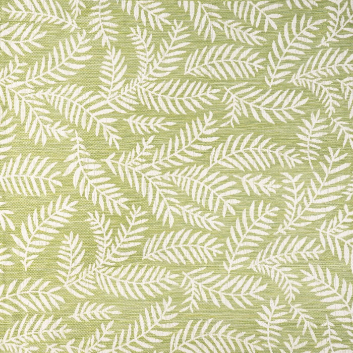 Nevis Palm Frond Green/Cream 5' Square Indoor/Outdoor Area Rug