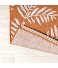 Nevis Palm Frond Orange/Cream 2 ft. x 8 ft. Indoor/Outdoor Runner Rug