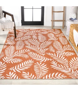 Jonathany Santa Monica SMB119E Orange/Cream Area Rug 7 ft. 9 in. X 10 ft. Rectangle