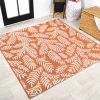 Jonathany Santa Monica SMB119E Orange/Cream Area Rug 5 ft. 3 in. X 5 ft. 3 in. Square