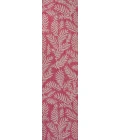 Nevis Palm Frond Fuchsia/Light Gray 2 ft. x 10 ft. Indoor/Outdoor Runner Rug