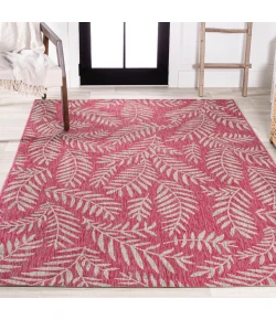 Jonathany Santa Monica SMB119F Fuchsia/Light Gray Area Rug 5 ft. 3 in. X 7 ft. 7 in. Rectangle