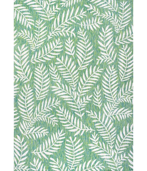 Nevis Palm Frond Cream/Green 8 ft. x 10 ft. Indoor/Outdoor Area Rug