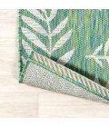 Nevis Palm Frond Cream/Green 2 ft. x 10 ft. Indoor/Outdoor Runner Rug