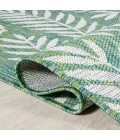 Nevis Palm Frond Cream/Green 2 ft. x 10 ft. Indoor/Outdoor Runner Rug
