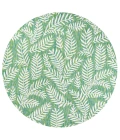 Nevis Palm Frond Cream/Green 5' Round Indoor/Outdoor Area Rug