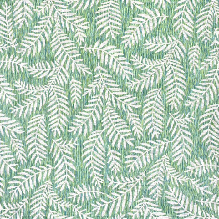 Nevis Palm Frond Cream/Green 5' Square Indoor/Outdoor Area Rug