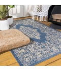 Galon Filigree Blue/Beige 5 ft. x 8 ft. Indoor/Outdoor Area Rug