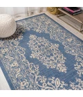 Galon Filigree Blue/Beige 5 ft. x 8 ft. Indoor/Outdoor Area Rug