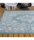 Galon Filigree Teal/Ivory 3 ft. x 5 ft. Indoor/Outdoor Area Rug