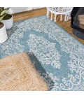 Galon Filigree Teal/Ivory 3 ft. x 5 ft. Indoor/Outdoor Area Rug