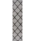 Tuscany Ornate Medallions Black/Ivory 2 ft. x 10 ft. Indoor/Outdoor Runner Rug