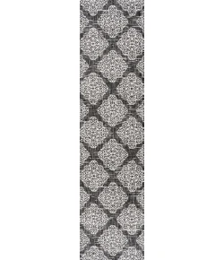 Jonathany Santa Monica SMB121B Black/Ivory Area Rug 2 ft. 2 in. X 10 ft. Runner