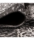 Tuscany Ornate Medallions Black/Ivory 2 ft. x 10 ft. Indoor/Outdoor Runner Rug