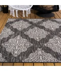 Tuscany Ornate Medallions Black/Ivory 4 ft. x 6 ft. Indoor/Outdoor Area Rug