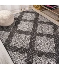 Tuscany Ornate Medallions Black/Ivory 4 ft. x 6 ft. Indoor/Outdoor Area Rug