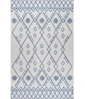 Boho Moroccan Ivory/Navy 3 ft. x 5 ft. Indoor/Outdoor Area Rug