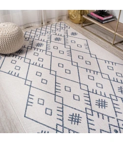 Jonathany Santa Monica SMB123B Ivory/Navy Area Rug 3 ft. 1 in. X 5 ft. Rectangle