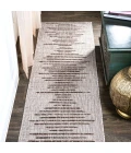 Zolak Berber Stripe Geometric Beige/Brown 2 ft. x 10 ft. Indoor/Outdoor Runner Rug