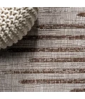 Zolak Berber Stripe Geometric Beige/Brown 2 ft. x 10 ft. Indoor/Outdoor Runner Rug