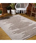 Zolak Berber Stripe Geometric Beige/Brown 8 ft. x 10 ft. Indoor/Outdoor Area Rug