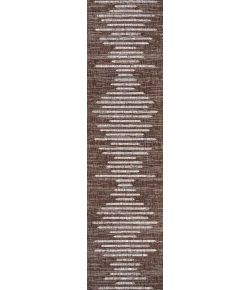 Jonathany Santa Monica SMB124B Brown/Beige Area Rug 2 ft. 2 in. X 8 ft. Runner