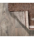 Zolak Berber Stripe Geometric Brown/Beige 2 ft. x 8 ft. Indoor/Outdoor Runner Rug