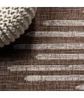 Zolak Berber Stripe Geometric Brown/Beige 2 ft. x 8 ft. Indoor/Outdoor Runner Rug