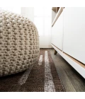 Zolak Berber Stripe Geometric Brown/Beige 2 ft. x 8 ft. Indoor/Outdoor Runner Rug