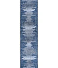 Zolak Berber Stripe Geometric Blue/Ivory 2 ft. x 10 ft. Indoor/Outdoor Runner Rug