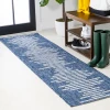 Jonathany Santa Monica SMB124C Blue/Ivory Area Rug 2 ft. 2 in. X 10 ft. Runner