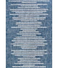 Zolak Berber Stripe Geometric Blue/Ivory 5 ft. x 8 ft. Indoor/Outdoor Area Rug