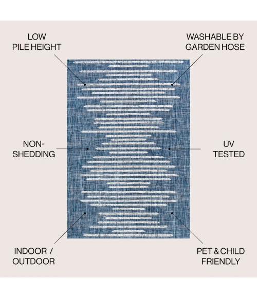 Jonathan Y SANTA MONICA Blue SMB124C 10ft. X 14ft. Rect. Rug