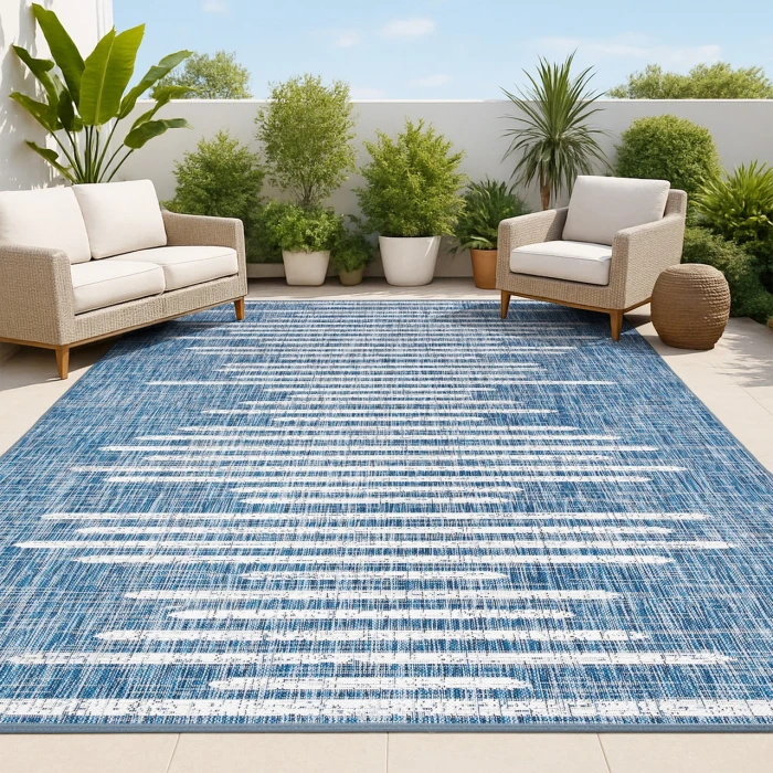 Jonathan Y SANTA MONICA Blue SMB124C 10ft. X 14ft. Rect. Rug