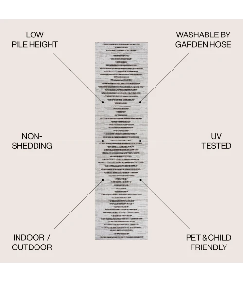 Jonathan Y SANTA MONICA Ivory SMB124D 2ft.-2in. X 20ft. Rect. Rug