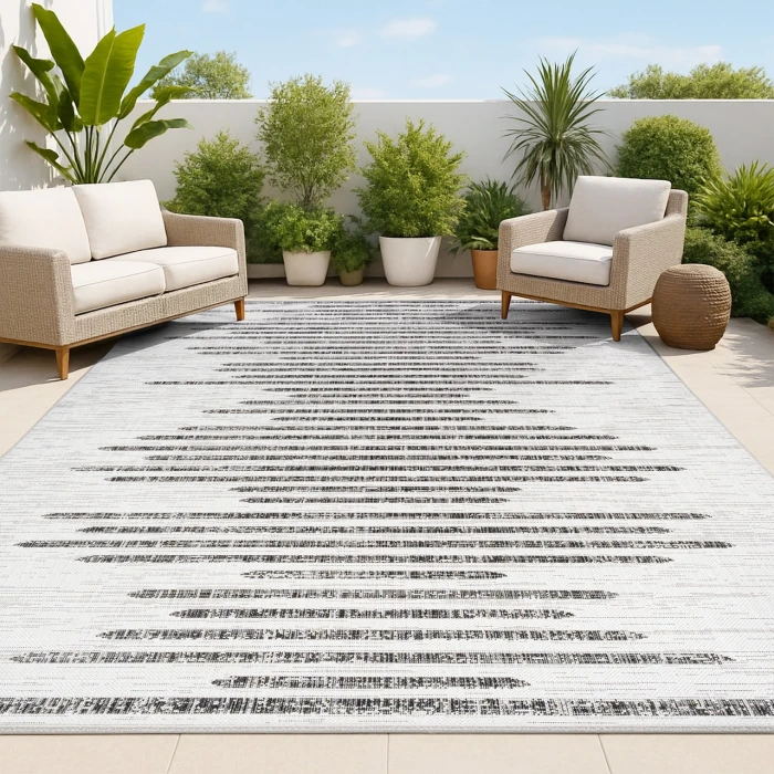 Jonathan Y SANTA MONICA Black SMB124E 6ft. X 9ft. Rect. Rug