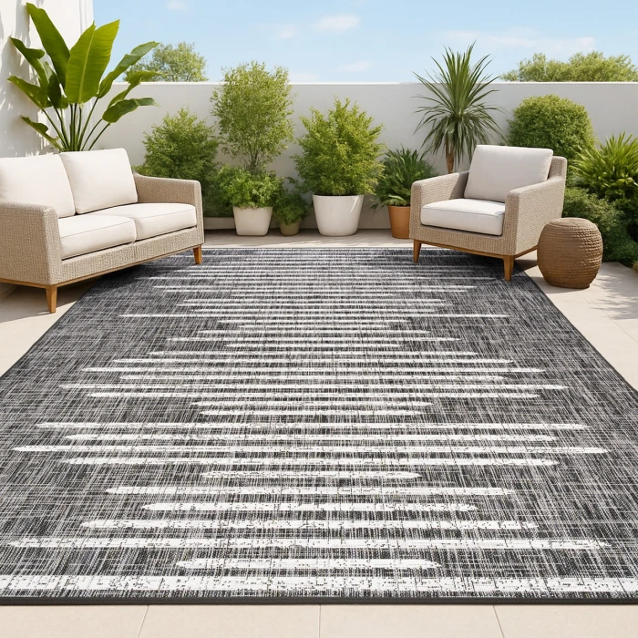 Jonathan Y SANTA MONICA Black SMB124E 6ft. X 9ft. Rect. Rug