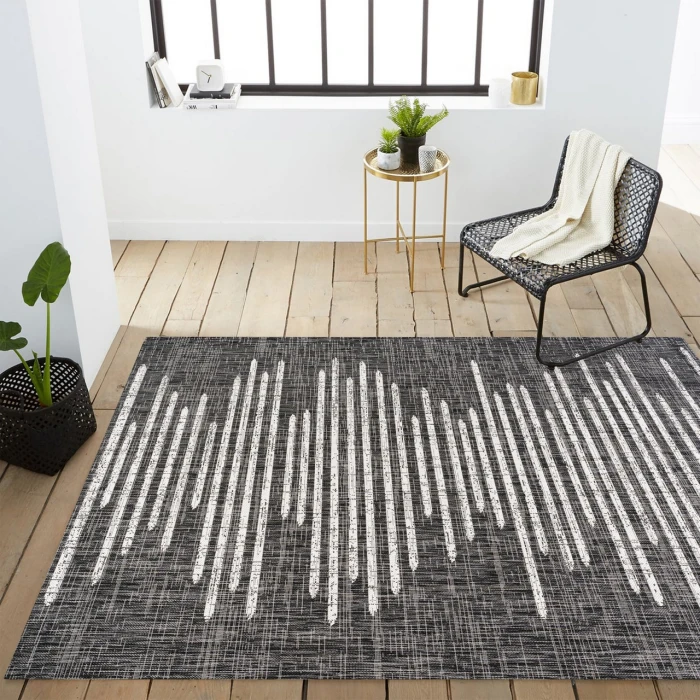 Jonathan Y SANTA MONICA Black SMB124E 6ft. X 9ft. Rect. Rug
