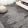 Jonathany Santa Monica SMB124E Black/Ivory Area Rug 5 ft. 2 in. X 7 ft. 5 in. Rectangle