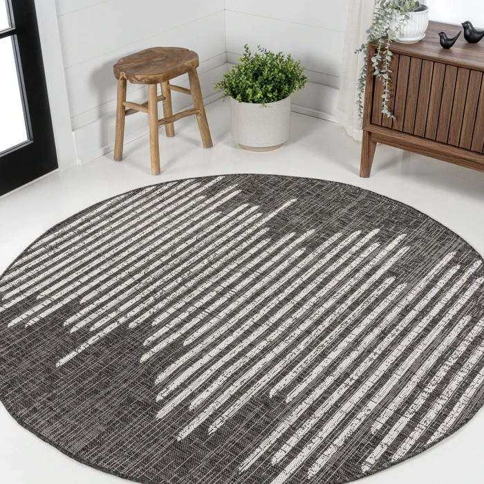 Jonathan Y SANTA MONICA Black SMB124E 6ft.7in. Round Rug