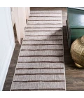 Colonia Berber Stripe Beige/Brown 2 ft. x 10 ft. Indoor/Outdoor Runner Rug