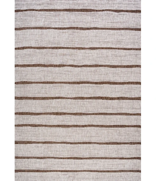 Colonia Berber Stripe Beige/Brown 8 ft. x 10 ft. Indoor/Outdoor Area Rug