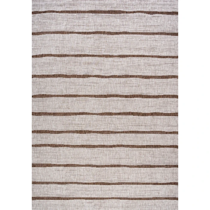Colonia Berber Stripe Beige/Brown 4 ft. x 6 ft. Indoor/Outdoor Area Rug