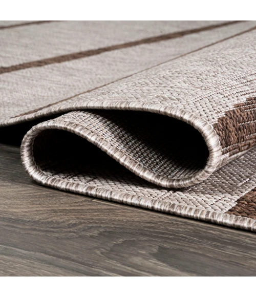 Colonia Berber Stripe Beige/Brown 2 ft. x 10 ft. Indoor/Outdoor Runner Rug