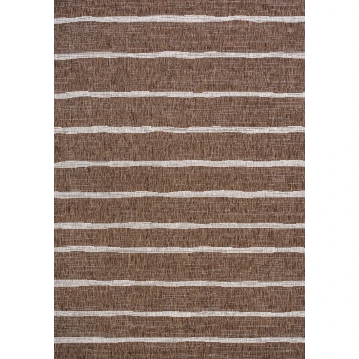 Colonia Berber Stripe Brown/Beige 4 ft. x 6 ft. Indoor/Outdoor Area Rug